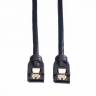 Roline Interni SATA 6.0 Gbit/s kabl sa metalnim kacenjem, duzina kabla 1 m, crni 