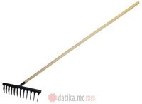 PAPILLON Grabulja metalna 18 zuba sa drvenim držalom 180cm