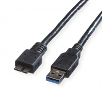 Rotronic USB 3.2 Cable, A - Micro B, M/M, 2 m