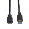 Rotronic USB 3.2 Cable, A - Micro B, M/M, 2 m 