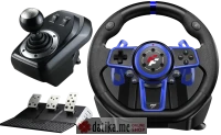 FLASHFIRE Suzuka F111 Volan za Switch/PC/PS5/PS4/PS3, pedale i mjenjač, crni