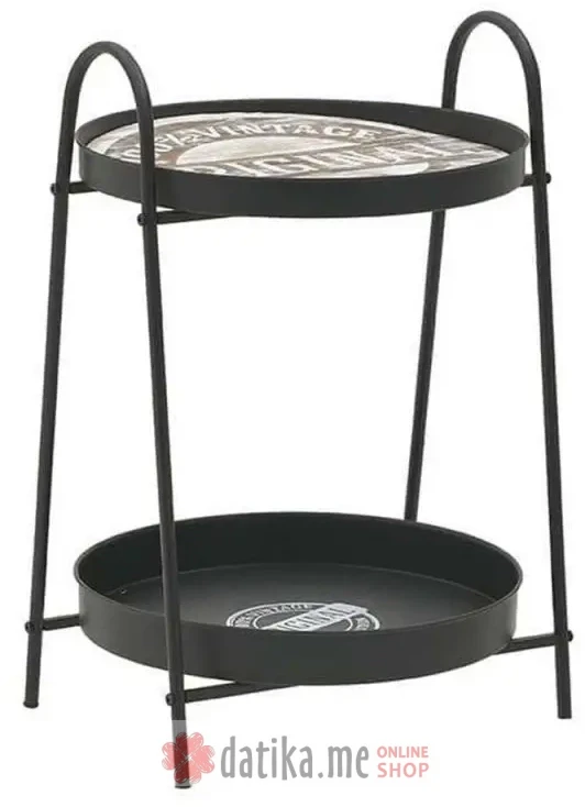 INART STO METAL SIDE TABLE BLACK 42Χ41Χ64
