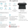 HP DesignJet T650 Large Format Wireless Plotter Printer - 36", with convenient 1-Click Printing (5HB10A)