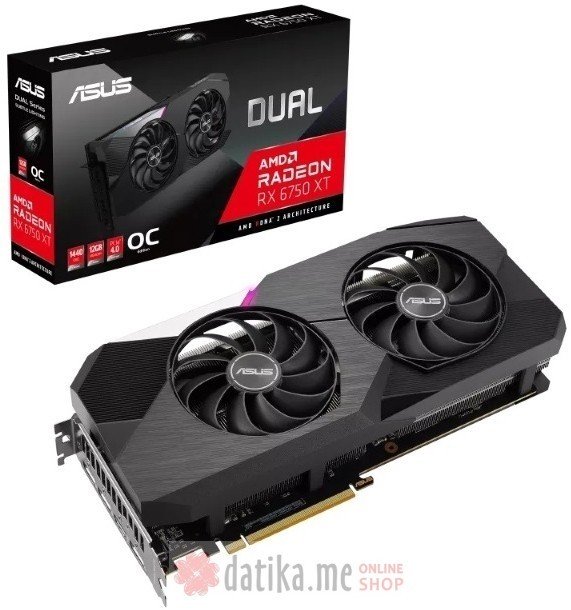Asus Dual Radeon RX 6750 XT OC Edition 12GB GDDR6, DUAL-RX6750XT-O12G