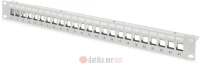 Digitus DN-91410 Modular Patch Panel, shielded 24-port, blank, 1U, rack mount, grey RAL 7035