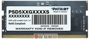 Patriot RAM 16GB 5200MTs DDR5 Signature Line