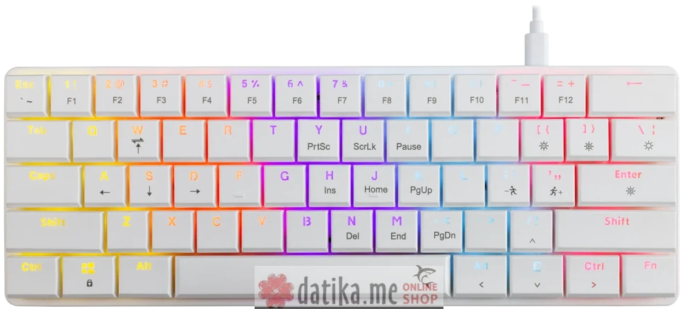 White Shark NAGAMAKI TASTATURA Bijela Red 