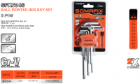 Somafix SFX5346 Ključevi imbus CR-V na PVC držaču 1.5-10mm 9/1