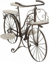 PAKKETO DRZAC ZA SVIJECE U OBLIKU BICIKLA brown forged 97x46x64cm
