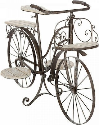 PAKKETO DRZAC ZA SVIJECE U OBLIKU BICIKLA brown forged 97x46x64cm