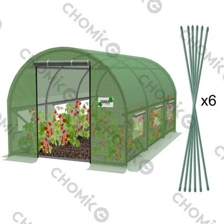 Chomik BAŠTENSKI PLASTENIK 3-SEGMENTNI ZELENI 3 x 2 x 2 m 5552