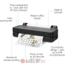 HP DesignJet T250 Large Format Compact Wireless Plotter Printer - 24", with Mobile Printing (5HB06A)