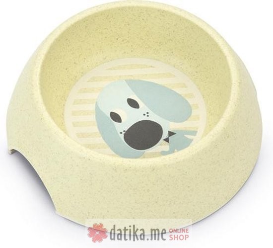 Beeztees POSUDA ZA HRANU ZA STENAD KERAMICKA ZUTA 14 x 14 x 4,5 cm - 160 ml 