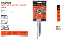Somafix SFX5345 Ključevi imbus produžen na PVC držaču CR-V 1.5-10mm set 9/1