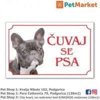 Tabla upozorenja "ČUVAJ SE PSA" Francuski Bulldog