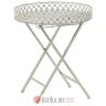 INART STO METAL TRAY TABLE W/MIRROR SILVER Φ48Χ56
