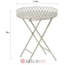 INART STO METAL TRAY TABLE W/MIRROR SILVER Φ48Χ56