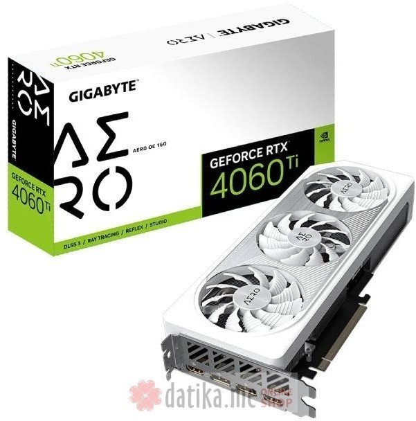 Gigabyte nVidia GeForce RTX 4060 Ti 16GB 128bit, GV-N406TAERO OC-16GD