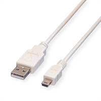 Rotronic USB 2.0 Cable, A - 5-Pin Mini, M/M, 0.8 m