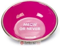 Beeztees POSUDA ZA MACE STAINL STEEL MEOW PINK 13CM