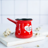 Metalac dzezva HOMEMADE WITH LOVE CRVENI za 4 kafe