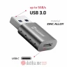 Swissten Adapter USB-A (M) / USB-C (F)