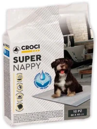 CROCI PROSTIRKA ZA PSE SUPER NAPPY 60x40 - 10 KOM 