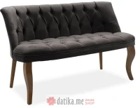 PAKKETO DVOSJED Loreta pakoworld velvet gray-charcoal 123x65x73cm