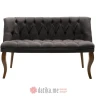 PAKKETO DVOSJED Loreta pakoworld velvet gray-charcoal 123x65x73cm
