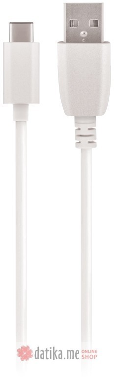 Maxlife cable USB - USB-C 3,0 m 2A white  в Черногории
