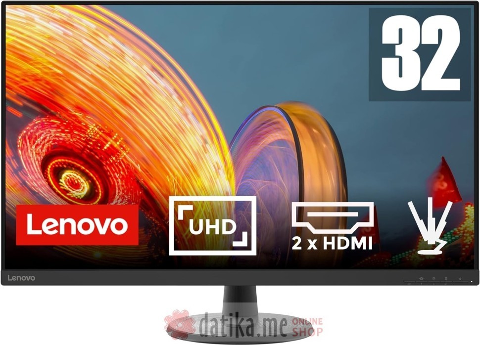 Monitor 31.5"  Lenovo D32u-40 Ultra HD VA 60Hz, 66FDGAC2EU
