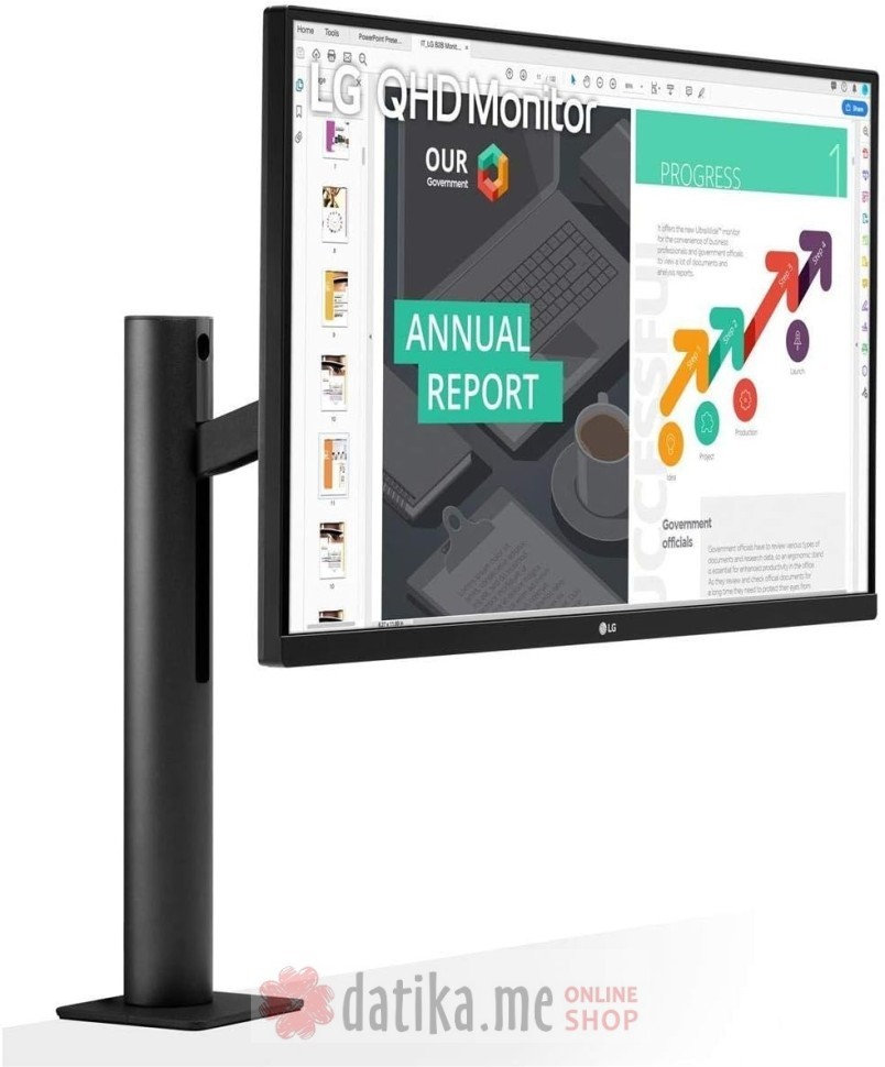 Монитор 27" LG 27QN880P-B QHD Ergo IPS USB Type-C в Черногории
