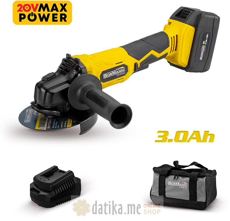 Bormann BCD2630 Brusilica ugaona akumulatorska 20V/1x3Ah 115mm 