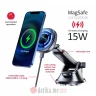 Swissten Magnetic Car Holder with Wireless Charger 15W (MagSafe compatible)