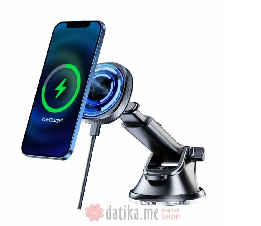 Swissten Magnetic Car Holder with Wireless Charger 15W (MagSafe compatible)
