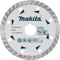 Makita D-52794 Dijamantski list sa talasastim oblikom za suvo rezanje (keramika, mermer) 115x7x22,23mm 