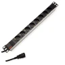 ROLINE 19" PDU for Cabinets, 2300W, 8x IEC320 C14 M, Aluminium, 2m