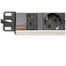 ROLINE 19" PDU for Cabinets, 2300W, 8x IEC320 C14 M, Aluminium, 2m