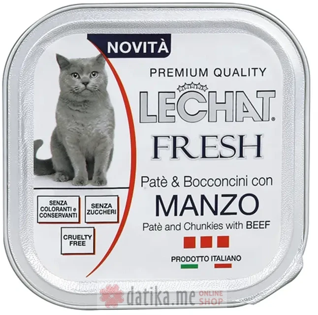 Monge LeChat Adult Pašteta Sa Govedinom I Pilećom Jetrom 100g