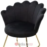 PAKKETO FOTELJA Evi pakoworld velvet in black color 73x62x87cm