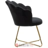 PAKKETO FOTELJA Evi pakoworld velvet in black color 73x62x87cm