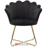 PAKKETO FOTELJA Evi pakoworld velvet in black color 73x62x87cm