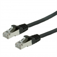 Value patch cable, Cat. 6, S/FTP, black, LS0H, 2m