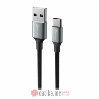 Swissten Data cable textile II USB / USB-C 1.5m Black