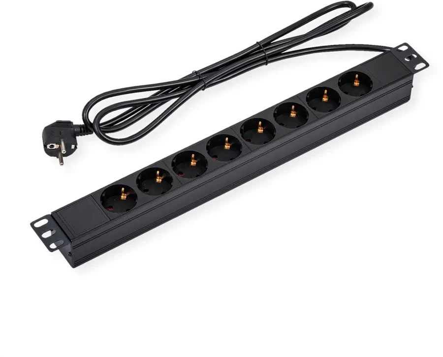 VALUE 19" PDU for Cabinets, 8x, 4000W, CEE 7/7 German Type Plug, 3 m