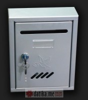 TEHNOZANAT Poštansko sanduče 260x75x200mm Tip 01 sivo/sivo