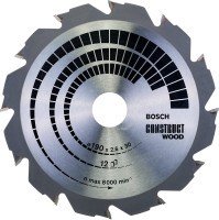 Bosch List kružne testere za drvo Construct Wood 190x30x2.6mm 12z