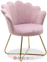 PAKKETO FOTELJA Evi pakoworld velvet in pink color 73x62x87cm
