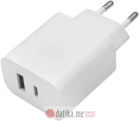 Maxlife MXTC-06 PD QC charger 1x USB-C 1x USB 30W white