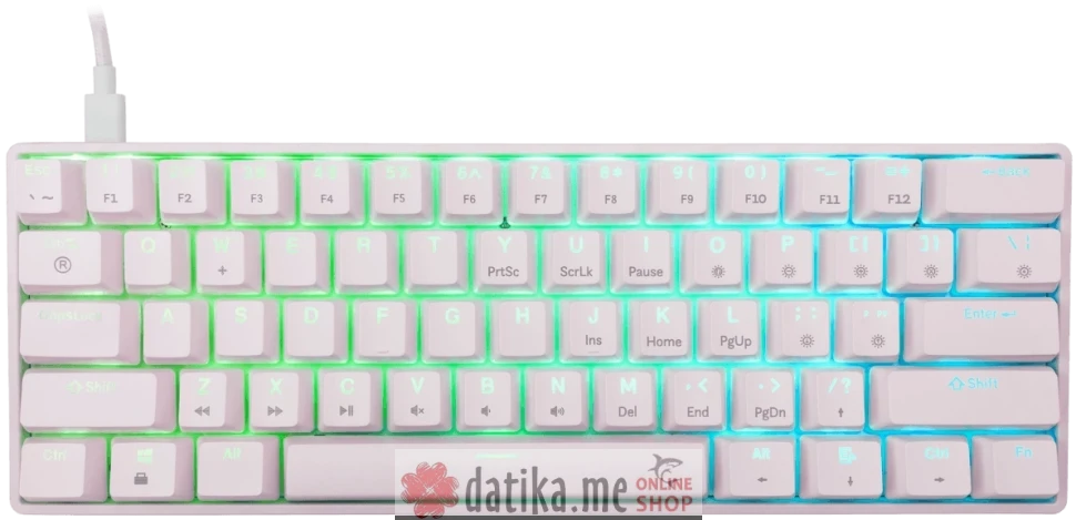 White Shark SHINOBI-2 TASTATURA White BLUE